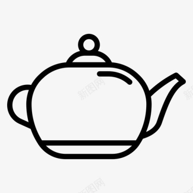茶壶器具11线状图标图标