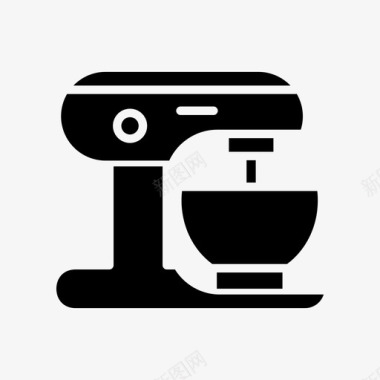 立式搅拌机搅拌机厨师图标图标