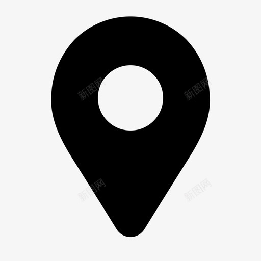 地图图钉应用程序位置图标svg_新图网 https://ixintu.com 位置 图钉 地图 实体 应用程序 用户界面