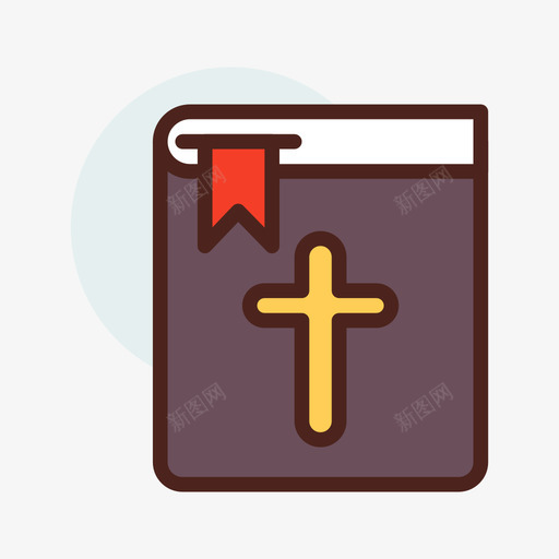 圣经基督教4线性颜色图标svg_新图网 https://ixintu.com 圣经 基督教 线性 颜色