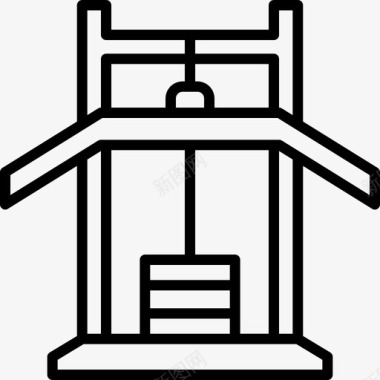 举重健身105直线型图标图标