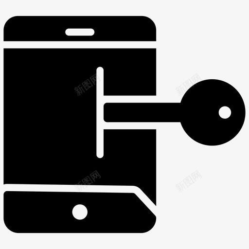 移动钥匙锁电话图标svg_新图网 https://ixintu.com 64像素 互联网 安全 安全线 标志 标志符 电话 移动 符号 钥匙