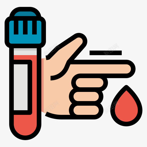 血液检验流行性线性颜色图标svg_新图网 https://ixintu.com 检验 流行性 线性 血液 颜色