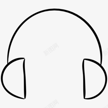 耳机收音机电子产品手绘图标图标