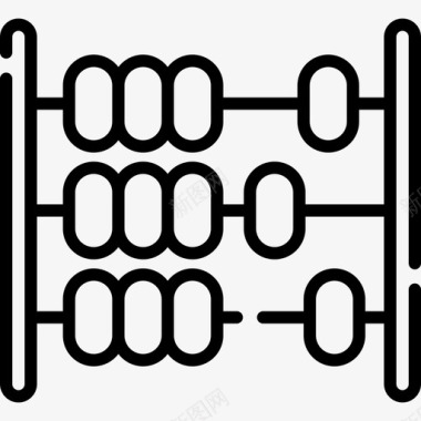 算盘书呆子48线性图标图标