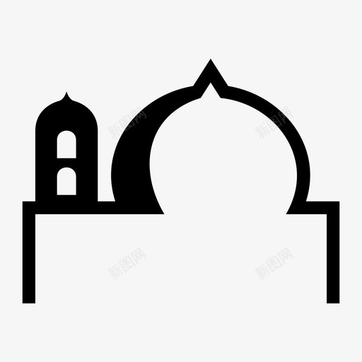 清真寺礼拜祈祷图标svg_新图网 https://ixintu.com 书房 斋月 清真寺 礼拜 祈祷