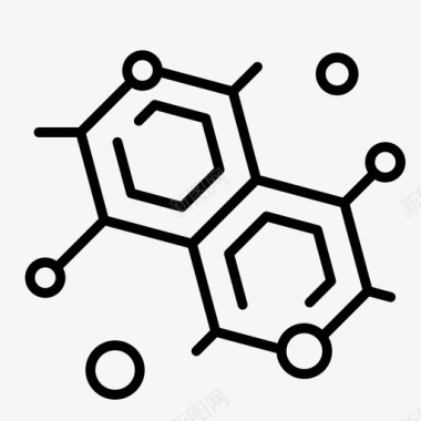 化学家分子科学图标图标