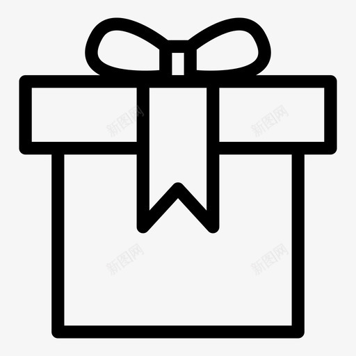 礼物盒子包裹图标svg_新图网 https://ixintu.com 一卷 包裹 图标 惊喜 用户界面 盒子 礼物 第一 线图 网络