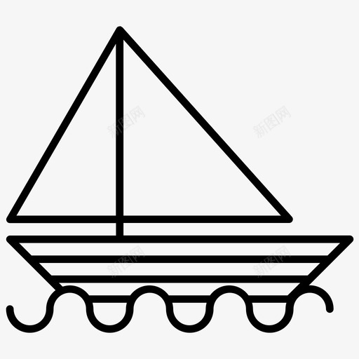帆船游船海上图标svg_新图网 https://ixintu.com 假日 大纲 帆船 有趣 海上 游船