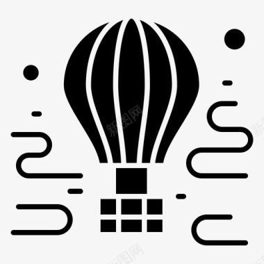 hor气球空投旅游图标图标