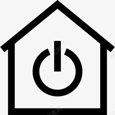 开启智能家居71线性图标图标