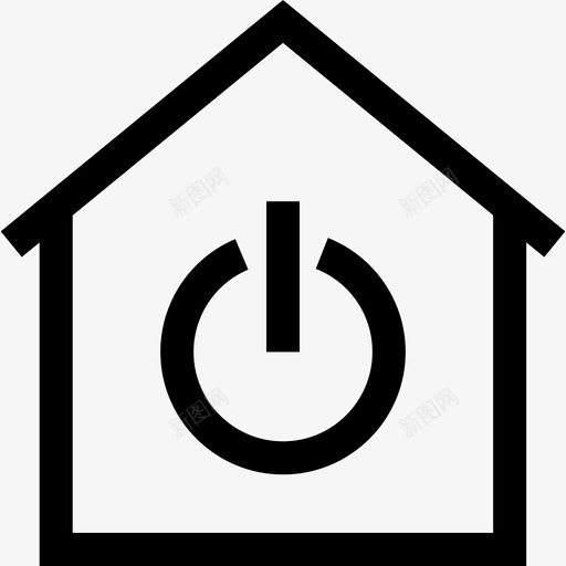 开启智能家居71线性图标svg_新图网 https://ixintu.com 开启 智能家居 线性