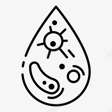 水污染细菌脏水图标图标
