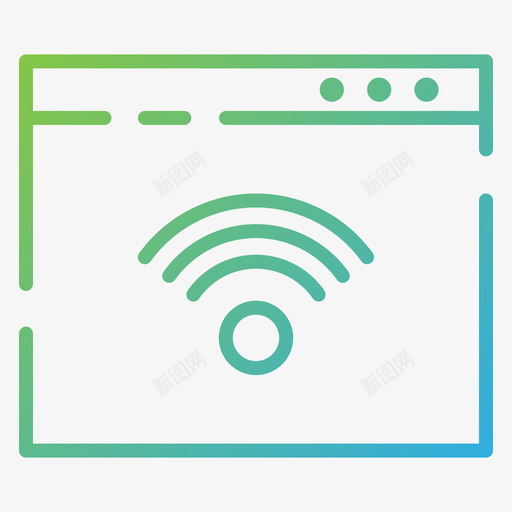 Wifiseo142渐变图标svg_新图网 https://ixintu.com Wifi seo 渐变