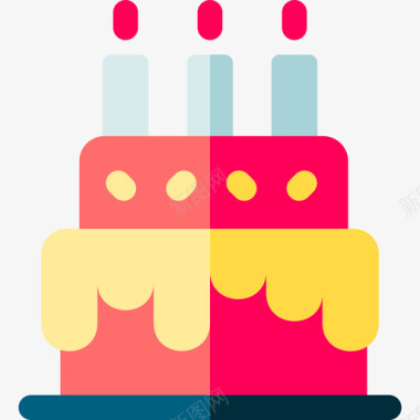 生日蛋糕食物181扁平图标图标
