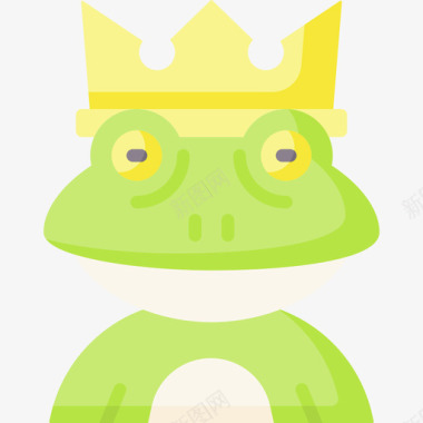 青蛙王子奇幻人物23扁平图标图标
