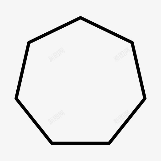 七边形几何多边形图标svg_新图网 https://ixintu.com 几何 多边形 形状 边形