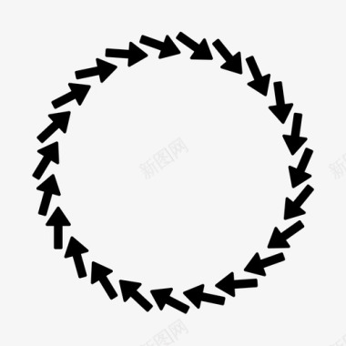 二十三箭头圆圈图标图标