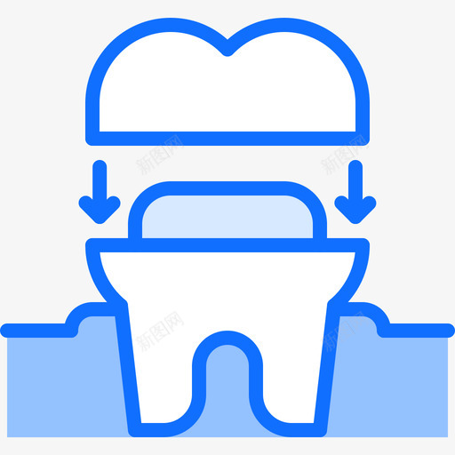 牙冠牙医57蓝色图标svg_新图网 https://ixintu.com 牙冠 牙医 蓝色