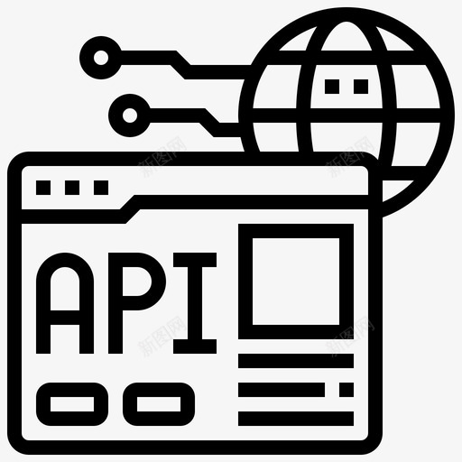 Api编程70线性图标svg_新图网 https://ixintu.com Api 线性 编程
