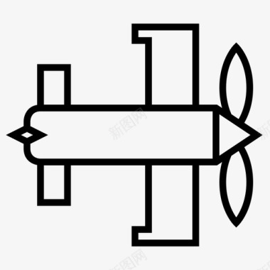 螺旋桨飞机冒险飞机图标图标