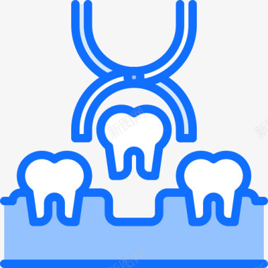 移除牙医57蓝色图标图标