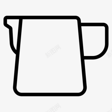 牛奶壶生意咖啡图标图标