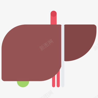 肝脏药物42扁平图标图标