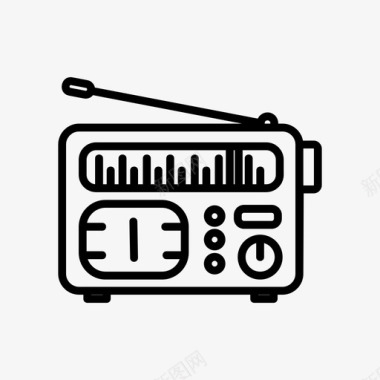 收音机电子音乐和多媒体图标图标