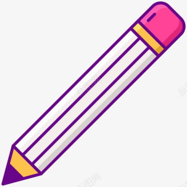 铅笔返校101线颜色图标图标