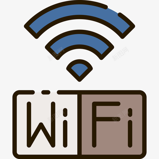 Wifi餐厅134线性颜色图标svg_新图网 https://ixintu.com Wifi 线性 颜色 餐厅