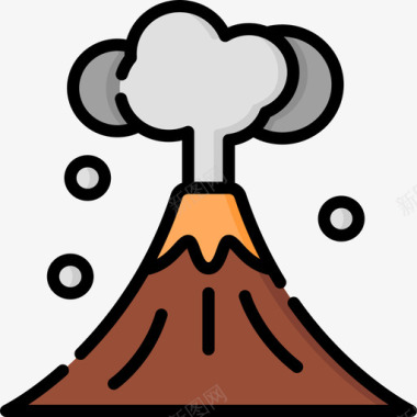 火山史前36线形颜色图标图标