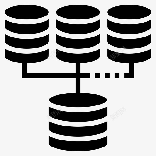 数据集成合并数据库图标svg_新图网 https://ixintu.com 合并 字形 数据 数据库 查询 科学 集成