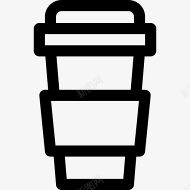 咖啡杯商务405直线型图标图标
