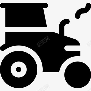 拖拉机在村里40装满了图标图标