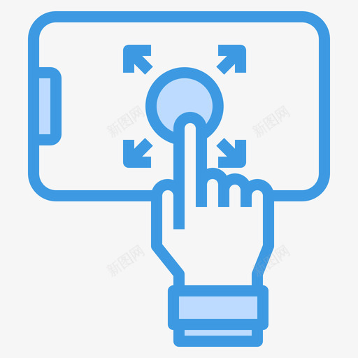 触摸屏移动技术10蓝色图标svg_新图网 https://ixintu.com 技术 移动 蓝色 触摸屏