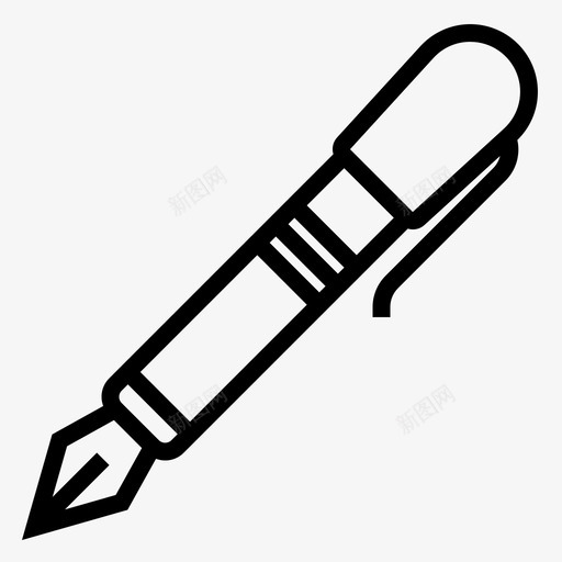 钢笔文具和办公室19直线型图标svg_新图网 https://ixintu.com 办公室 文具 直线 线型 钢笔