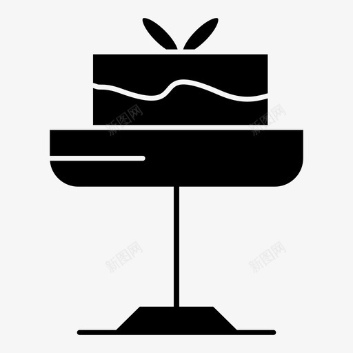 托盘生日蛋糕图标svg_新图网 https://ixintu.com 托盘 生日 蛋糕 酒吧 食物 餐厅