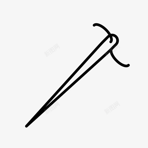 针衣服修理图标svg_新图网 https://ixintu.com 修理 缝纫 衣服 针线