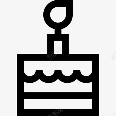 蛋糕婴儿淋浴43线性图标图标