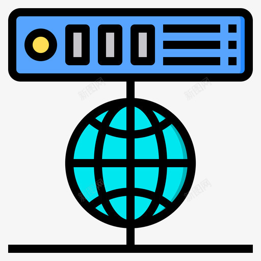 网络接口97线颜色图标svg_新图网 https://ixintu.com 接口 网络 颜色