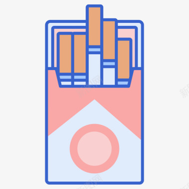 香烟夜总会原色图标图标