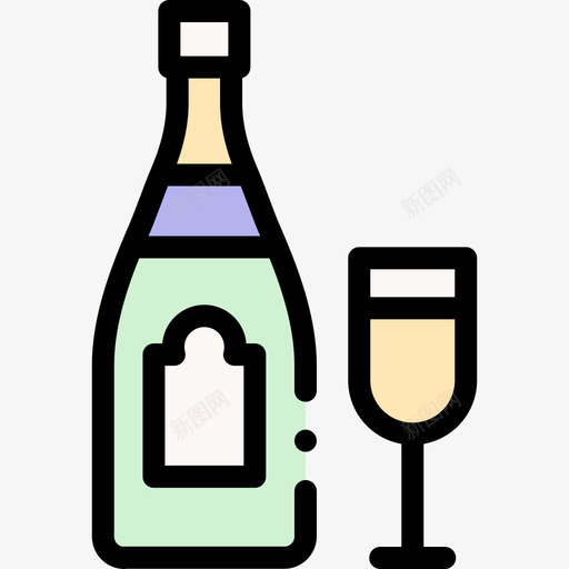 香槟酒杯74号酒吧线性颜色图标svg_新图网 https://ixintu.com 74号 线性 酒吧 酒杯 颜色 香槟 香槟酒