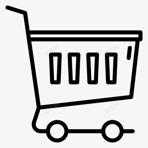 购物车超市98直线型图标svg_新图网 https://ixintu.com 直线 线型 购物车 超市