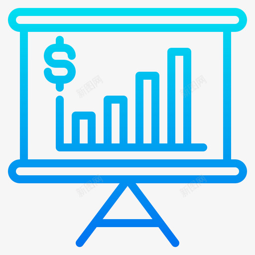 柱状图商业和金融118梯度图标svg_新图网 https://ixintu.com 商业 柱状 梯度 金融
