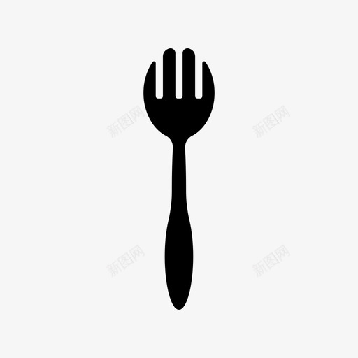 叉子黑陶器厨房图标svg_新图网 https://ixintu.com 勺子 厨房 叉子 陶器