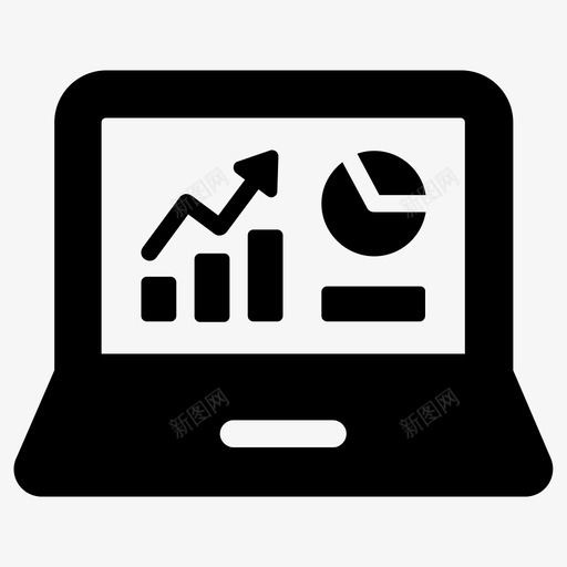 统计分析仪表板图标svg_新图网 https://ixintu.com 仪表板 分析 分析图 图表 报告 数据 电脑 笔记本 统计