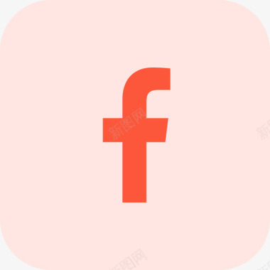 Facebook社交标志tritone图标图标