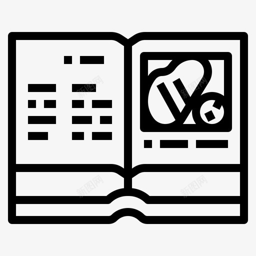 食谱书烹饪101大纲图标svg_新图网 https://ixintu.com 大纲 烹饪 食谱