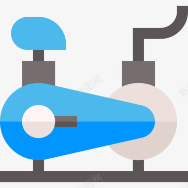 固定自行车活动生活方式40平板图标图标